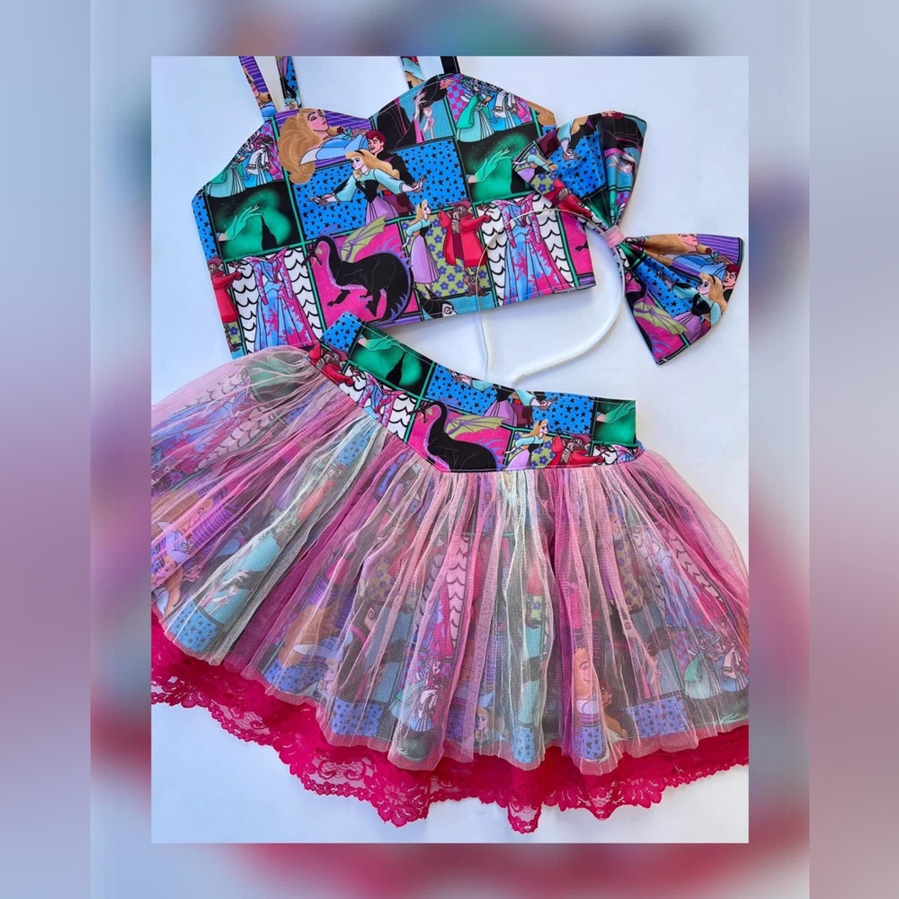 Happy Harlow Sleeping Beauty Aurora Cropped Sweetheart set with tule BNWOT 6